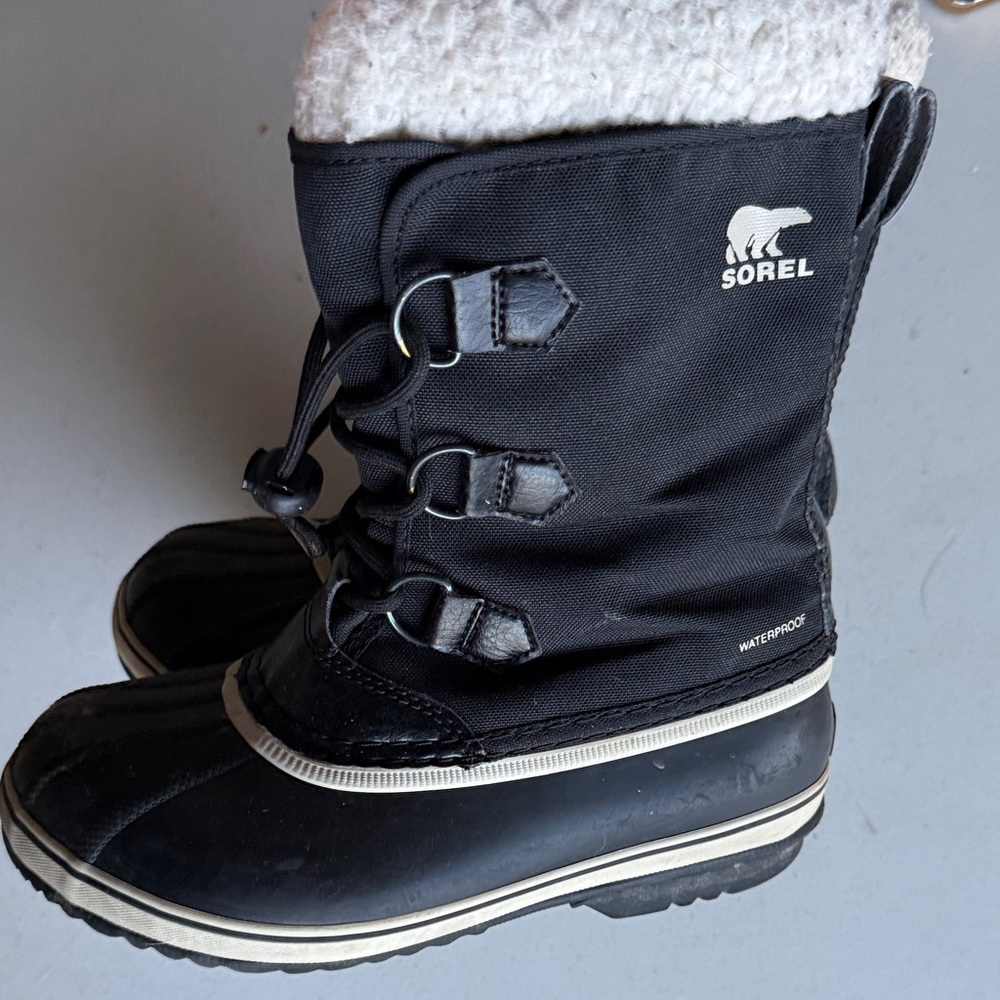 Sorel Black Kids Snow Boots